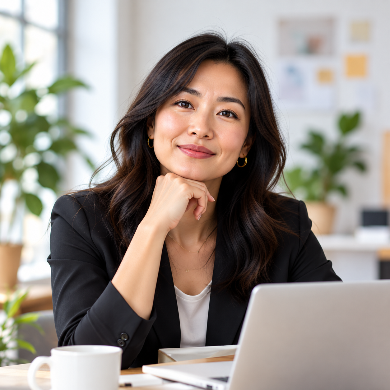 Agency founder in her office